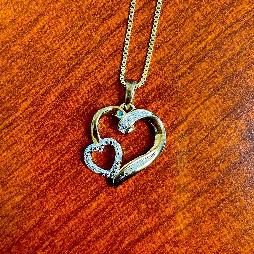 Diamond accent heart necklace
